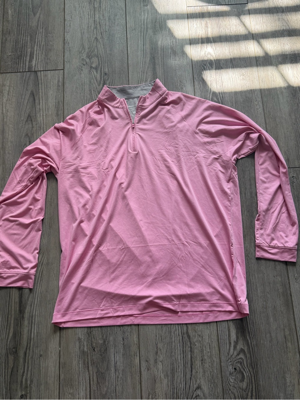 johnnie-O Performance Quarter Zip Pullover Pink Size XL EUC No Logos